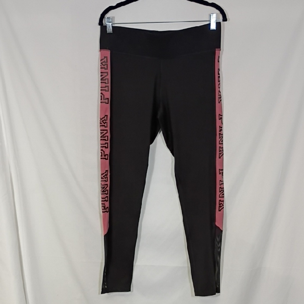 EUC PINK Victoria's Secret Ultimate leggings with mesh sides Women's Sz  Large